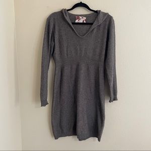Title nine hooded sweater dress grey/brown sz.L